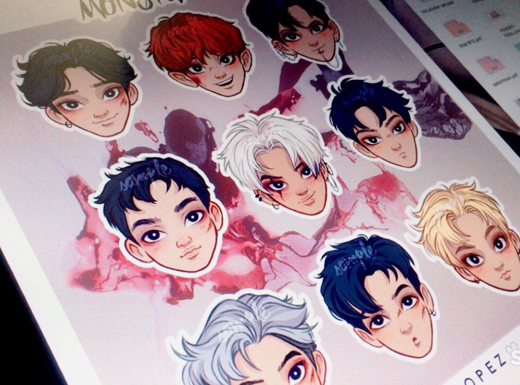 Laia In Tokyo On Twitter Preview Of Monster X Exo Stickers