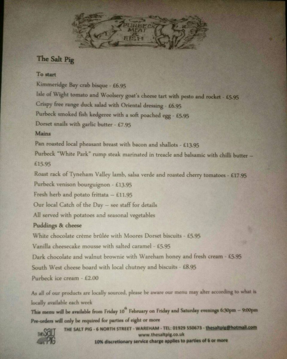 Here is our menu for the weekends either side of Valentines Day! As always booking is highly recommended #valentines #foodie #localproduce