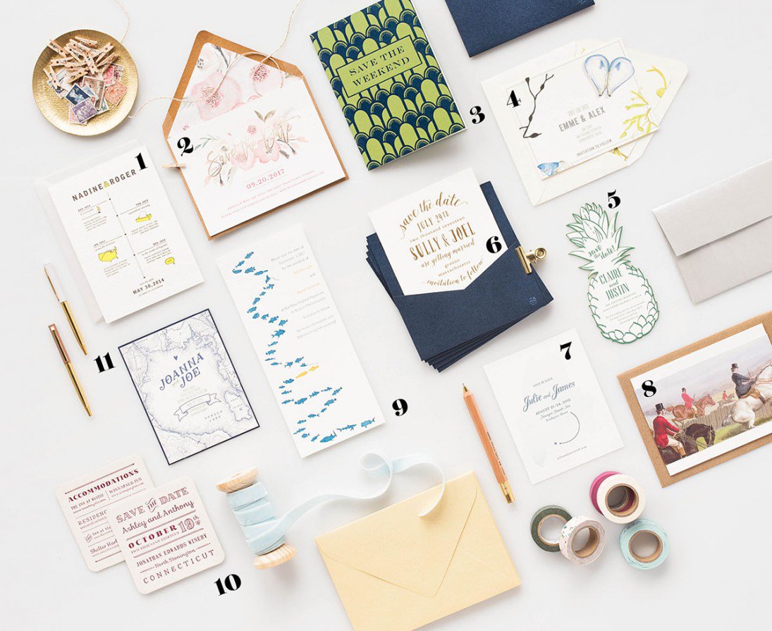 From destination maps to celebratory beverage coasters, these creative save-the-dates deliver good news in style: bit.ly/2kwksKI