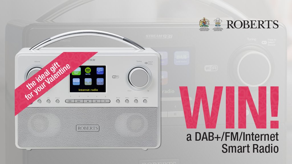 HughesDirect's tweet image. Enter our comp to #WIN a @RobertsRadioUK Stream 93i Smart #Radio! Follow us @HughesDirect &amp;amp; RT 🍀🎁 T&amp;amp;Cs apply, ends 08/02/17 #Valentine