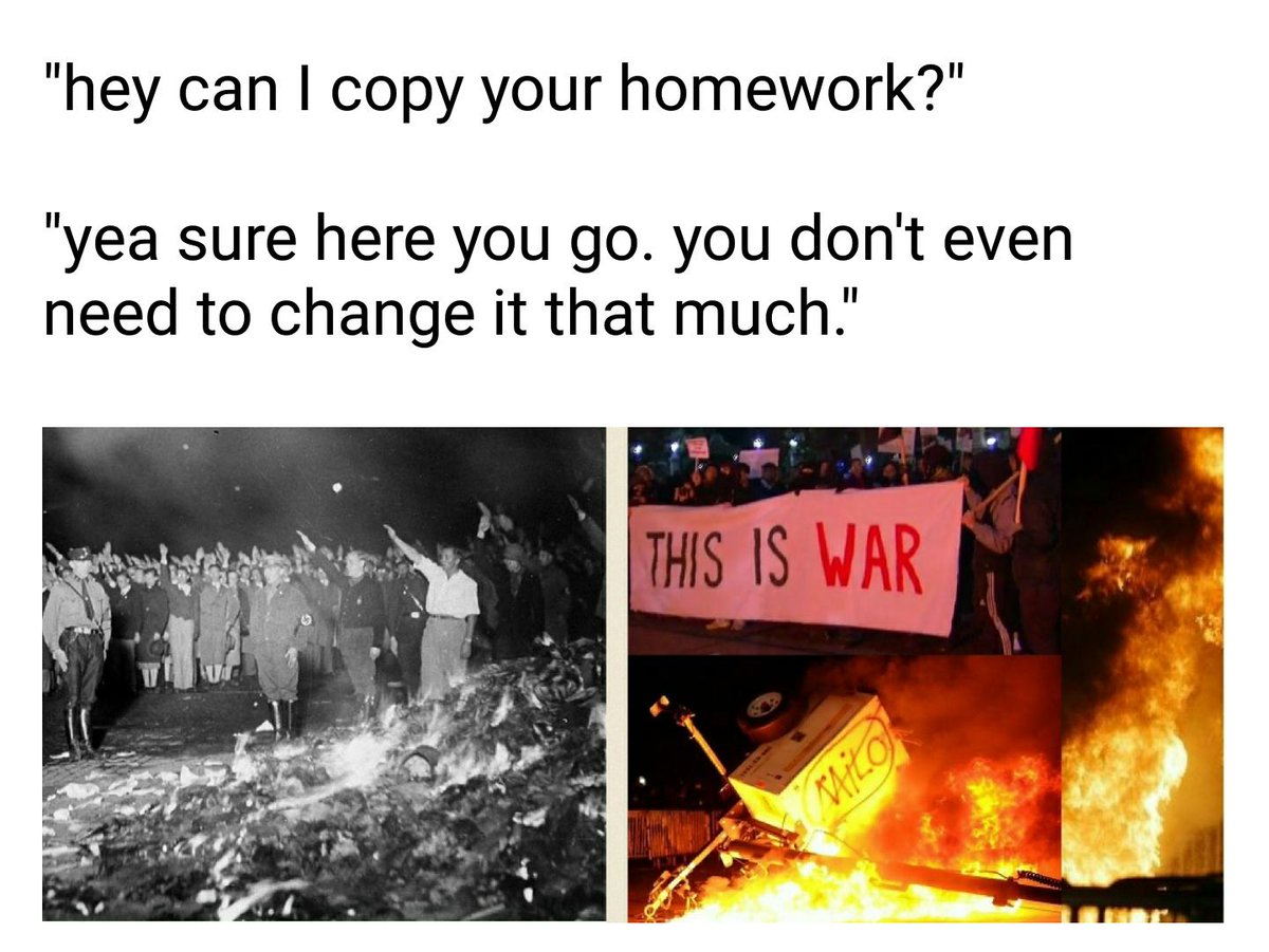 BadIdeasVs's tweet photo. #INTOLERANTLEFT.
#RegressiveLeft
#ControlLeft
#Berkley https://t.co/Q0c7uzbNOb