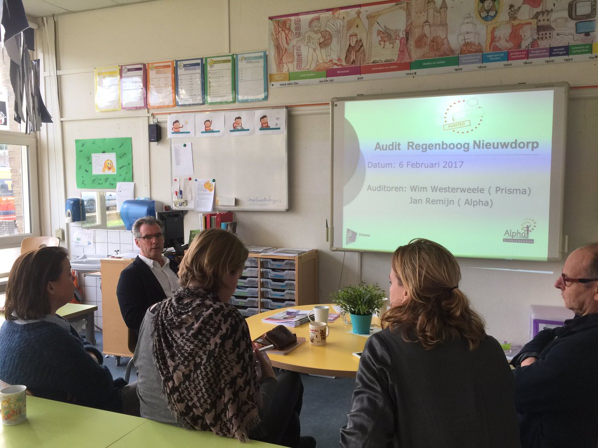Externe bevestiging van intern beeld, ook door ouders en kinderen. Mooie 'foto' van school <a href="/CBRBN/">CBS Regenboog</a>. Blij met waardering! #audit
