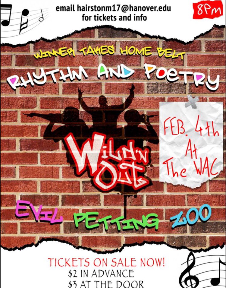 epzimprov's tweet image. Hey party animals,
tickets are on sale this week during lunch and dinner in the CC. $2 before the event or $3 at the door.