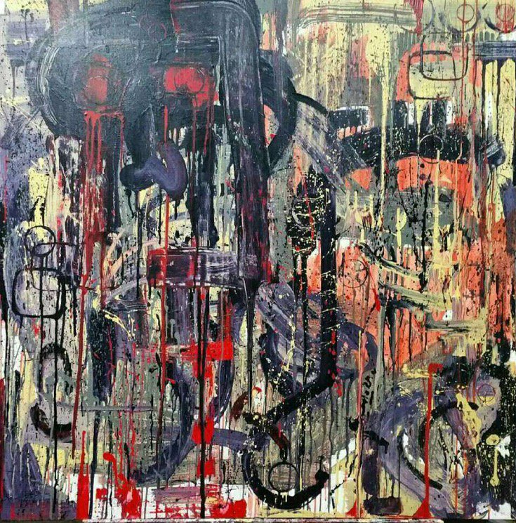 MHortonArt's tweet photo. "Eyes of Aleppo " by Ted Gillespie. ACRYLIC. via @ArtLoupe. #ABSTRACT https://t.co/HJl0gBh4de