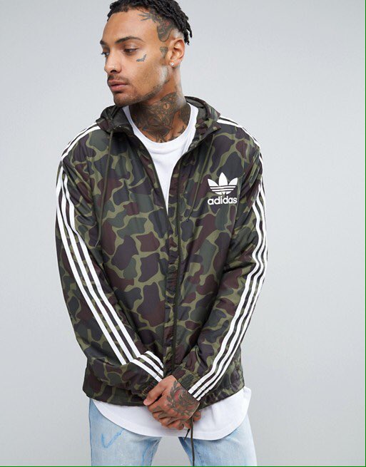 adidas originals windbreaker camo