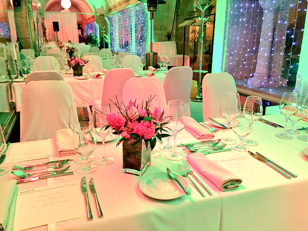 Dinner venue for today's incentive event in #budapest #fairylights
