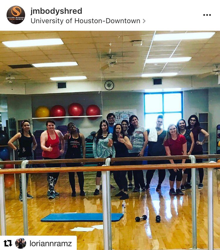 jmbodyshred's tweet photo. Join Master Lori Ramirez @loriannramz at University of Houston Downtown and get Shredded!
Tuesday's BODYSHRED class crushed it 💪 #jmbs https://t.co/VfBjfamSW2