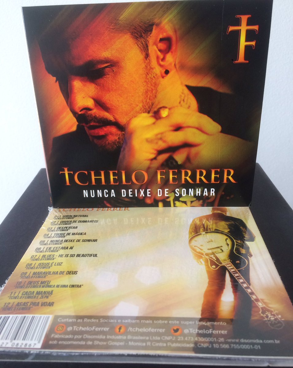 Chegou! Meu novo CD Nunca Deixe de Sonhar!! Obrigado Deus!!!☝️🙏