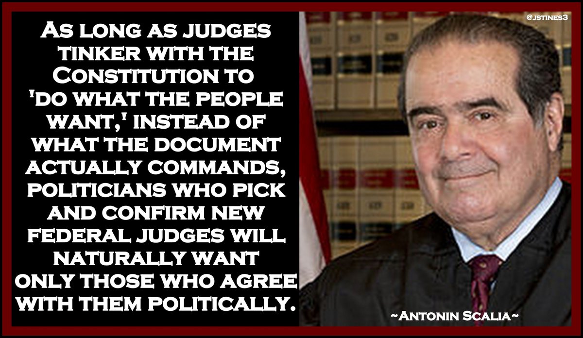 Chad_59's tweet image. MT @jstines3: Antonin Scalia on WHY SUPREME COURT PICKS are so hotly contested now. #Scalia  #ConfirmGorsuch #PJNET