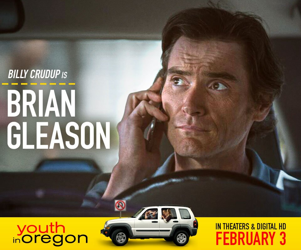 Meet Brian Gleeson, the poor schmuck who has to drive his suicidal father-in-law across the country! #YouthInOregon