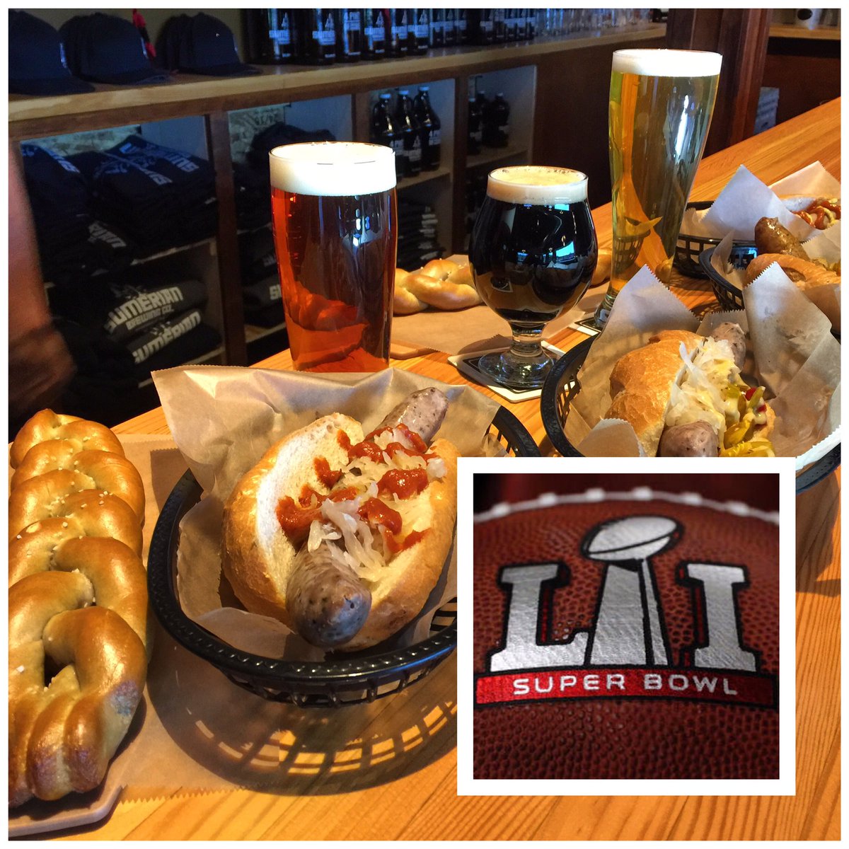 SumerianBrewing's tweet photo. #Sumbeer bowl is almost here! Watch the #patriots vs. #atlantafalcons on our BIG screen! #wabeer #itsapartyhere https://t.co/c8NfBumHiQ