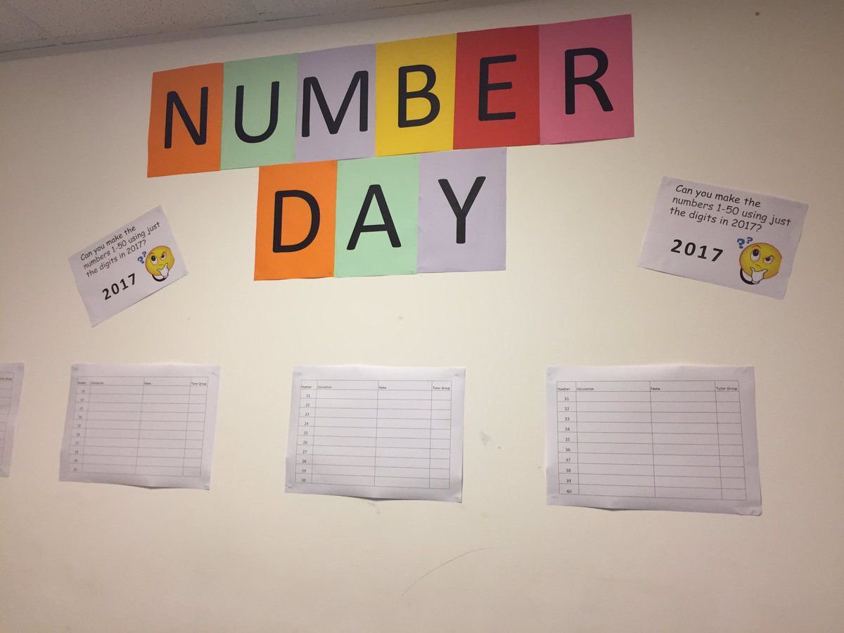 PAMaths's tweet photo. Remember tomorrow is Number Day, come along to the maths department to get involved in the activities! #teacherhunt #bingointheLRC https://t.co/qde22EGyZw