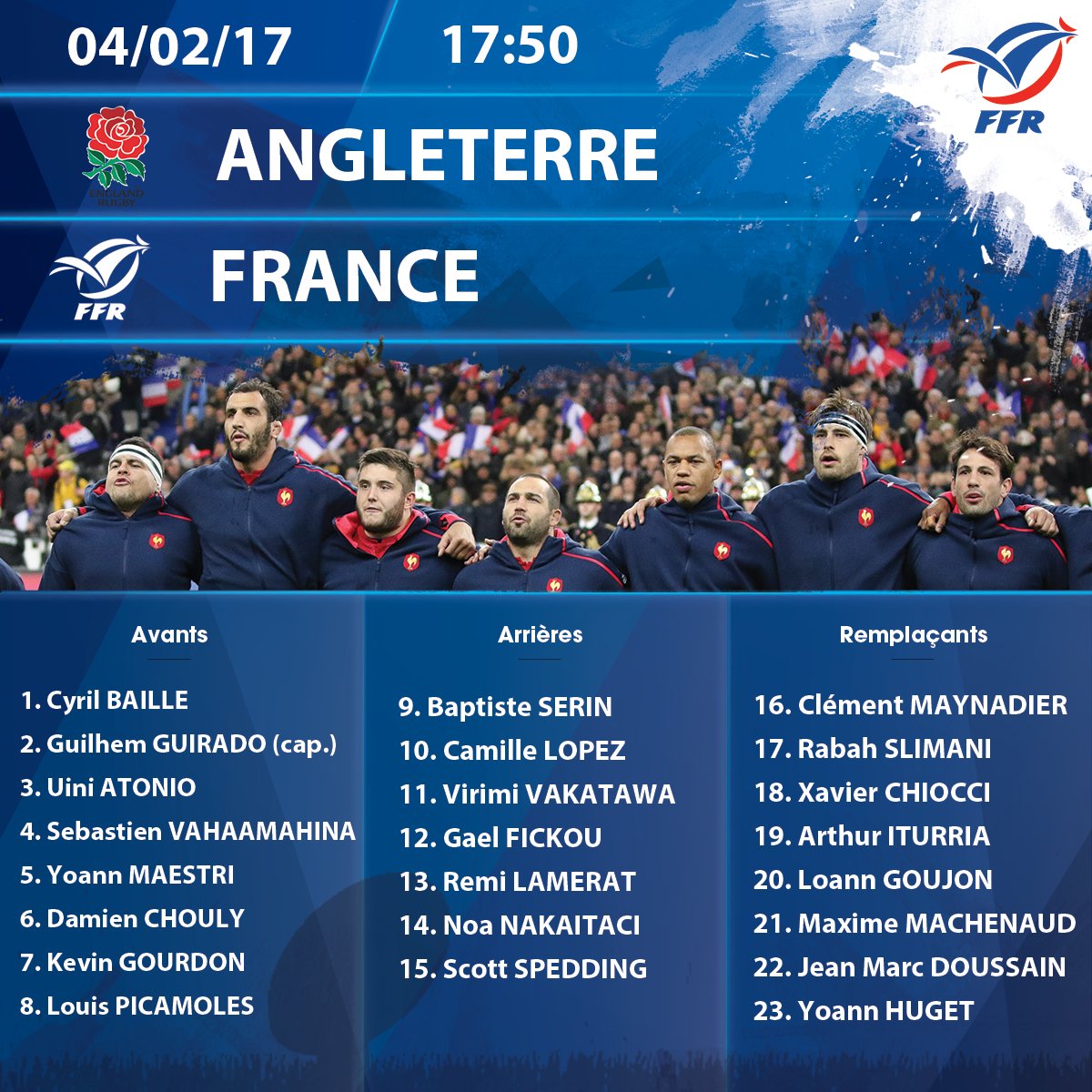 MovistarRugby's tweet photo. INGLATERRA @EnglandRugby y FRANCIA @FFRugby ya tienen XV iniciales para debutar este sábado 4 en 'Le Crunch' (17.50h, Movistar Dep 1)... https://t.co/JnXU8ou6dY