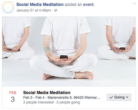 SMMeditation's tweet photo. #socialmediameditation tomorrow in Weimar
https://t.co/Hnby9pqvxL https://t.co/JgohkfWNrU