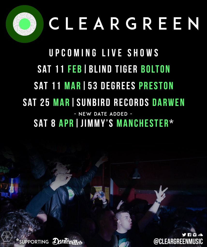 SailorsPromo's tweet photo. ANNOUNCEMENT : @Cleargreenmusic are going to be joining @Dantevilles at @jimmys_nq in April !! https://t.co/P3yiy9sZf8