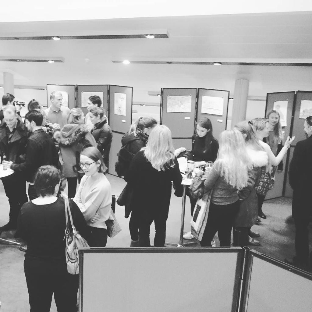 DesignSocietyEd's tweet photo. The design Society are at Edinburgh University Business School tonight helping with the curating of the exhibition … https://t.co/Y3JniKtJF8