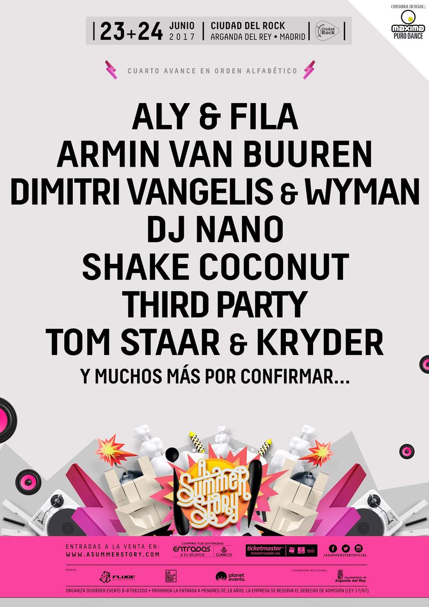 ¡Este año #ASummerStory será muy grande! Un placer tener a estos artistas para nuestra tercera historia de verano 😍

asummerstory.com/tickets/