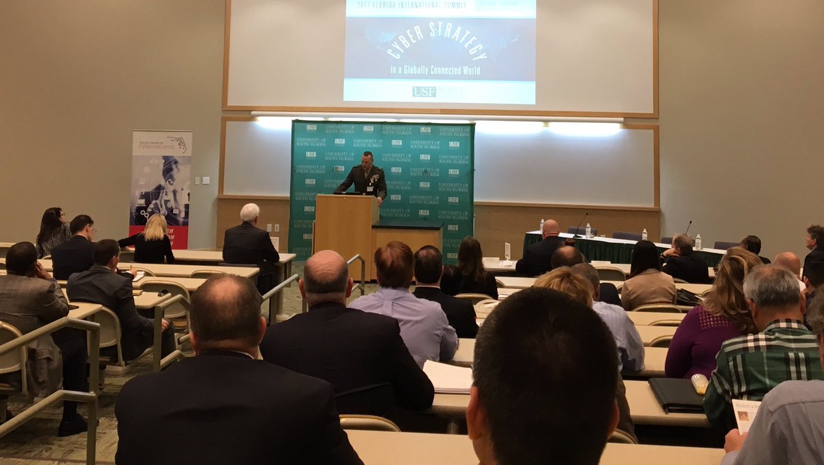 2017 Florida International Summit discussing the mission of US Cyber Command with USMC BGen Ryan #CyberSecurity #cybercommand #usouthflorida