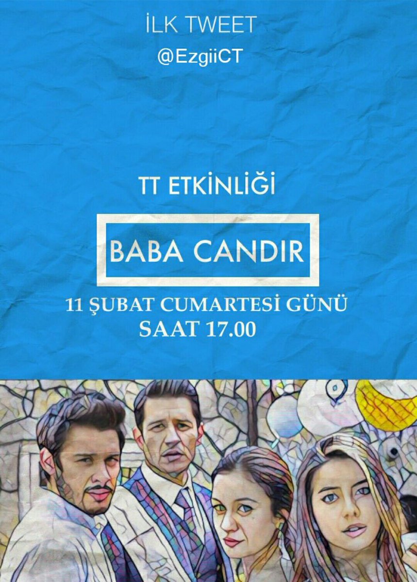 11 Şubat Cumartesi günü saat 17.00 'da #Babacandır TT'miz var  ⚠ ✨
Beni yormayın katılın hadi 😉