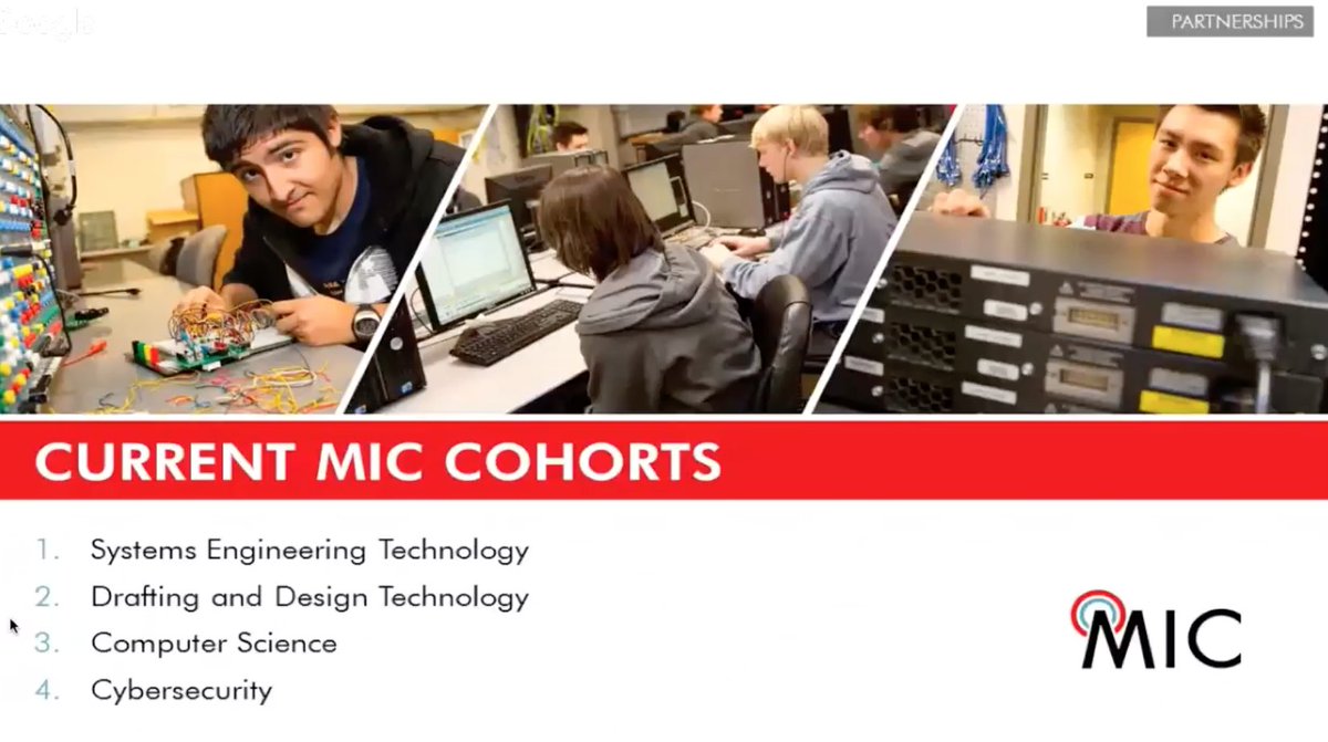 STEMconnector's tweet photo. Great overview of the Missouri Innovation Campus programs, @STAdirector! #appliedlearningchat https://t.co/f7J3k1YzTG