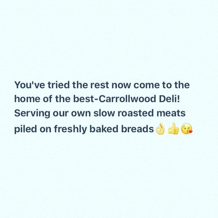 The Carrollwood Deli (@carrollwoodcafe) on Twitter photo 