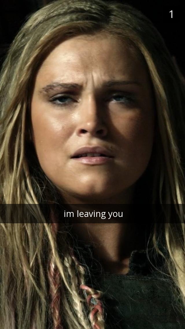 the100snapchat's tweet photo. #Clexa https://t.co/WYcOIv9Kpo