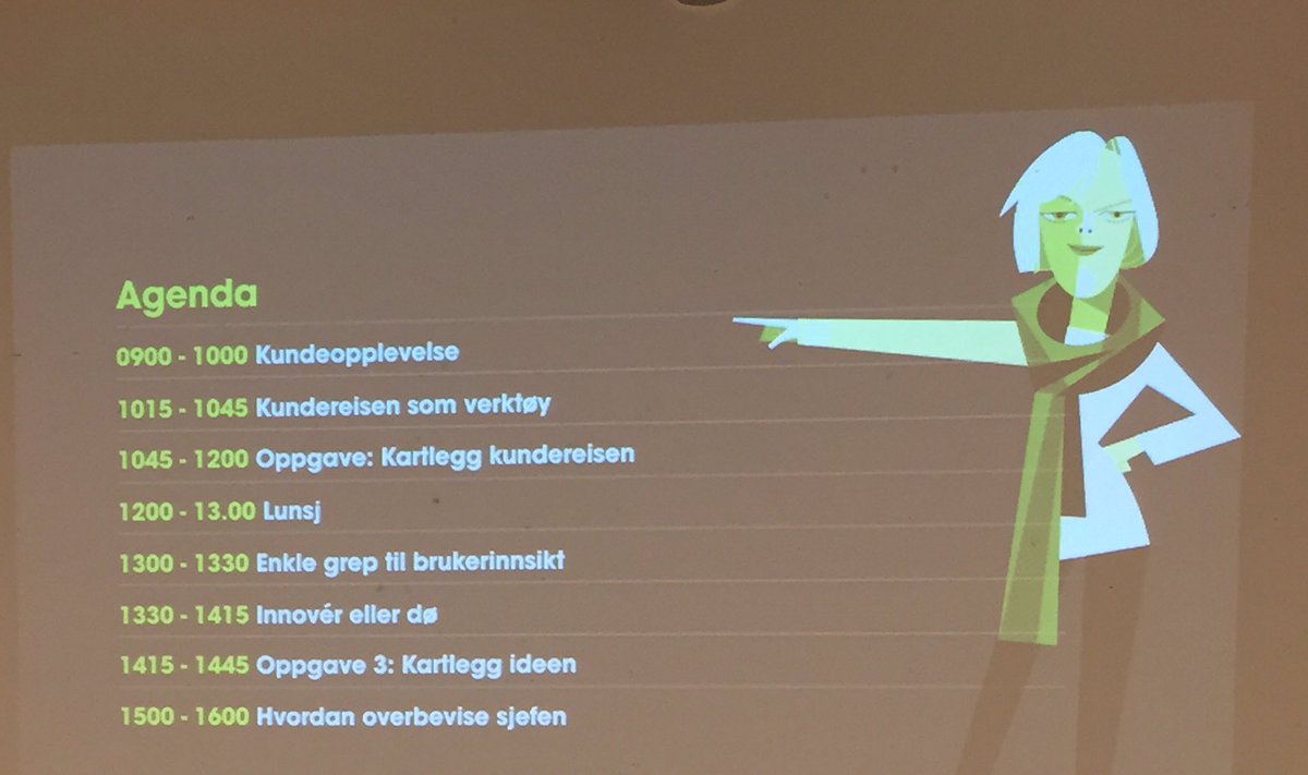 LindaTuften's tweet photo. "Innovér eller dø." Spennende og nyttig kurs med @ovedalen og @finiteattention hos @netliferesearch i dag! #kundereisen #kundeopplevelse https://t.co/vg5SouS81q