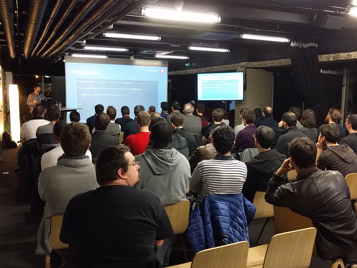 TheNextFrench's tweet image. Développer un plugin AtomEditor c&apos;est pas si compliqué en fait ! 👍 Merci OkazariBzh #RennesJS au LaFTRSM 

— Rennes…