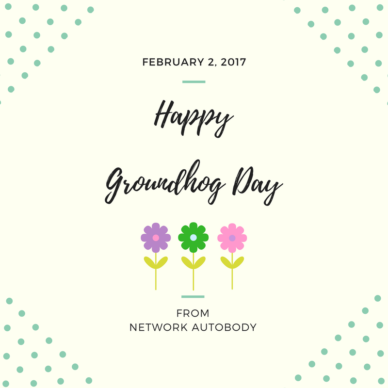 NetworkAutoBody's tweet photo. Happy Groundhog Day from #NetworkAutoBody! #groundhogday #bodyshop #autorepair https://t.co/1lDD65PTP3