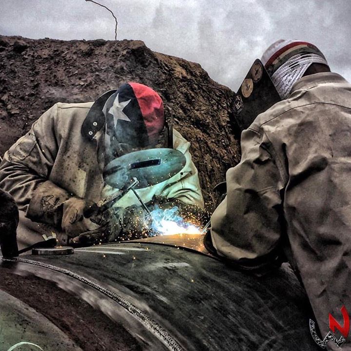 The welds at night
Are big and bright
Deep in the heart of Texas
