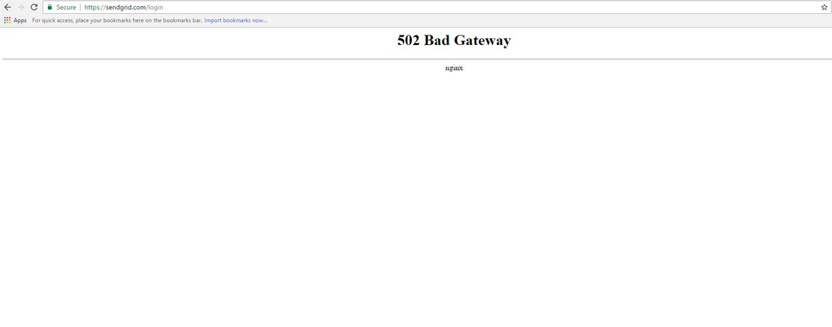 arronmayers's tweet photo. @SendGrid Looks like you guys might be having some issues https://t.co/1isuCd34c1