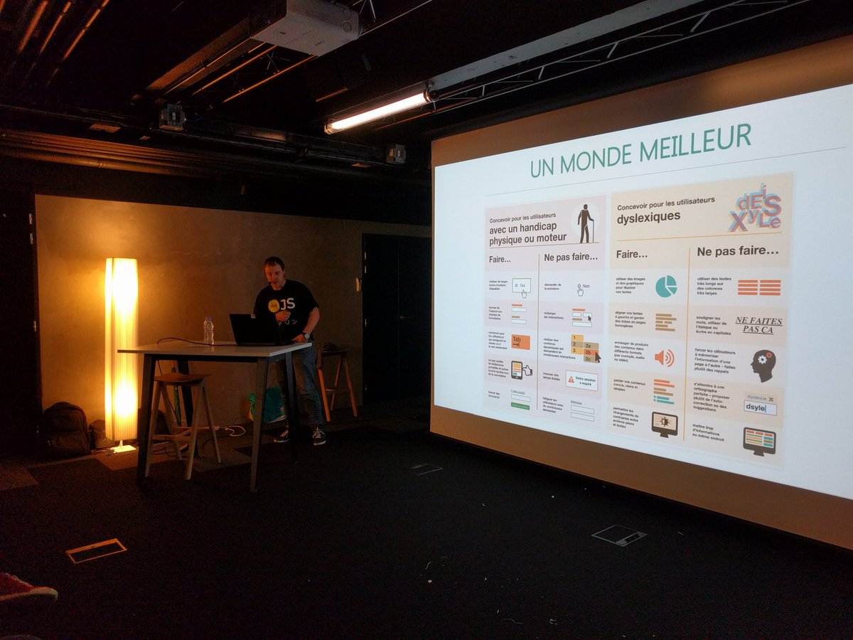 TheNextFrench's tweet image. En live du #RennesJS, un talk sur l&apos;accessibilité web, présenté par legallocedric au Mabilay LaFTRSM 

— Rennes Jav…