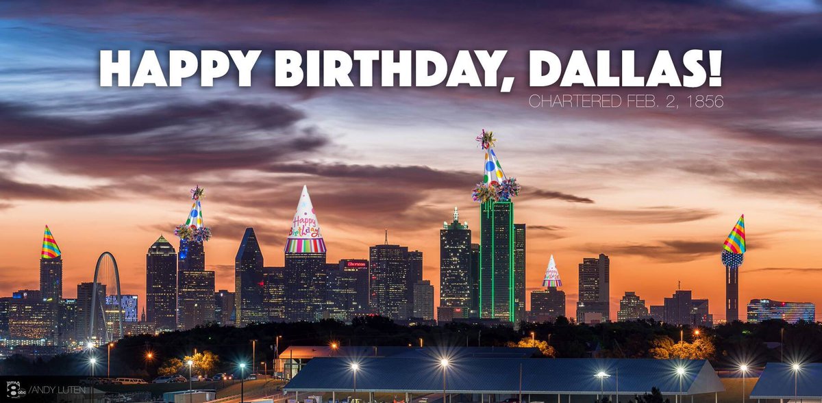 wfaa's tweet image. Happy Birthday, #Dallas!! This beautiful city was chartered 161 years ago today!