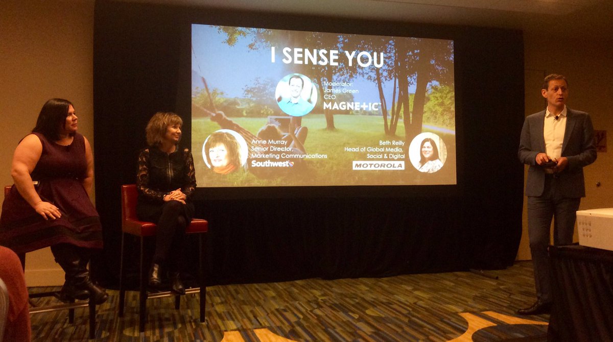 iConnectCLX's tweet photo. @SouthwestAnne @BethYoReilly @JamesANGreen lead one of our breakout sessions on Sense & Response Marketing #iConnect2017 https://t.co/IxGynHDoNn