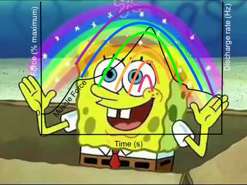Mjazz09's tweet photo. Motor recruitment is like a rainbow, each color is a different motor unit :)
#iheartbrains #DPT760 @MotoTherapist @SDSU https://t.co/Fnkg2TwGeG