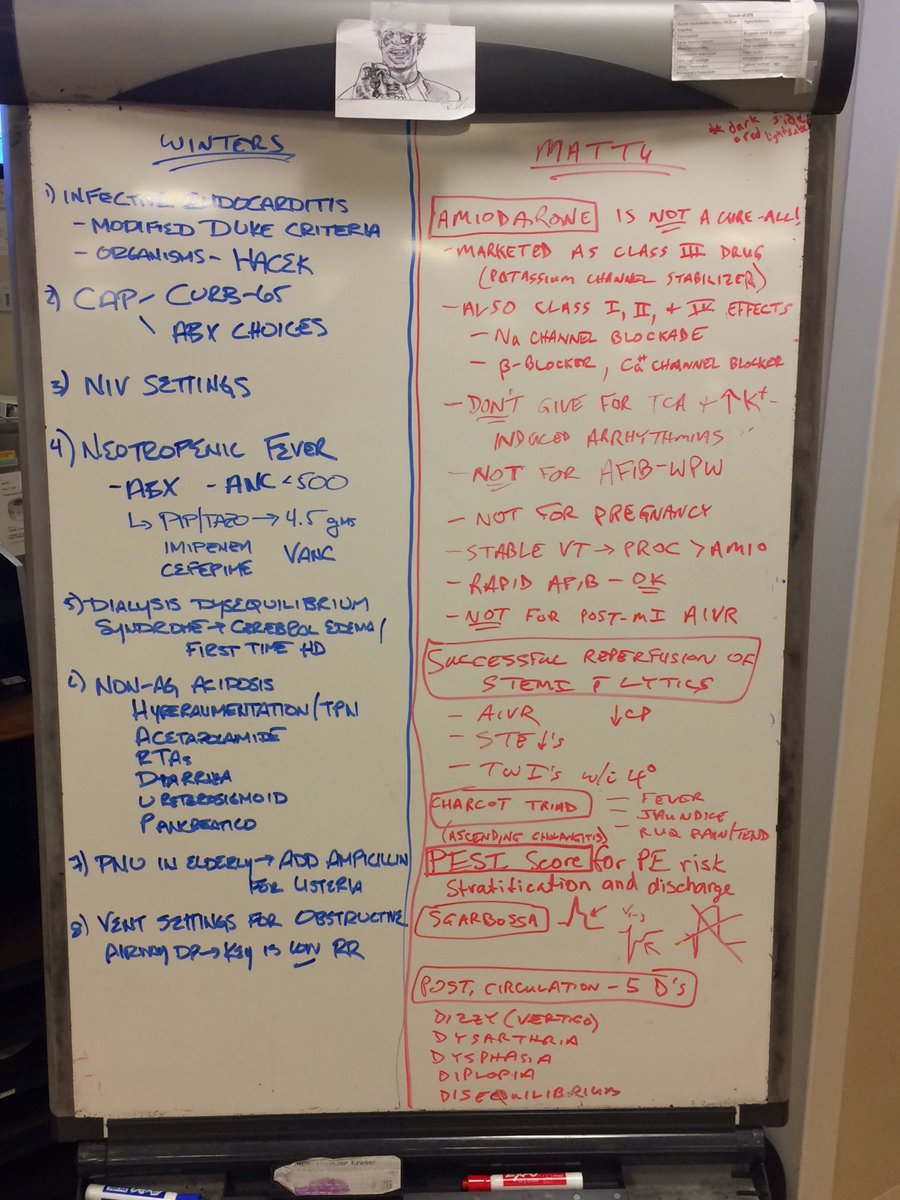 Today's shift with <a href="/critcareguys/">Critical Care Guys</a> doing some #WhiteBoardTeaching <a href="/UMEmergencyMed/">U of Maryland Emergency Med</a> #FOAMed Happy Groundhog Day!