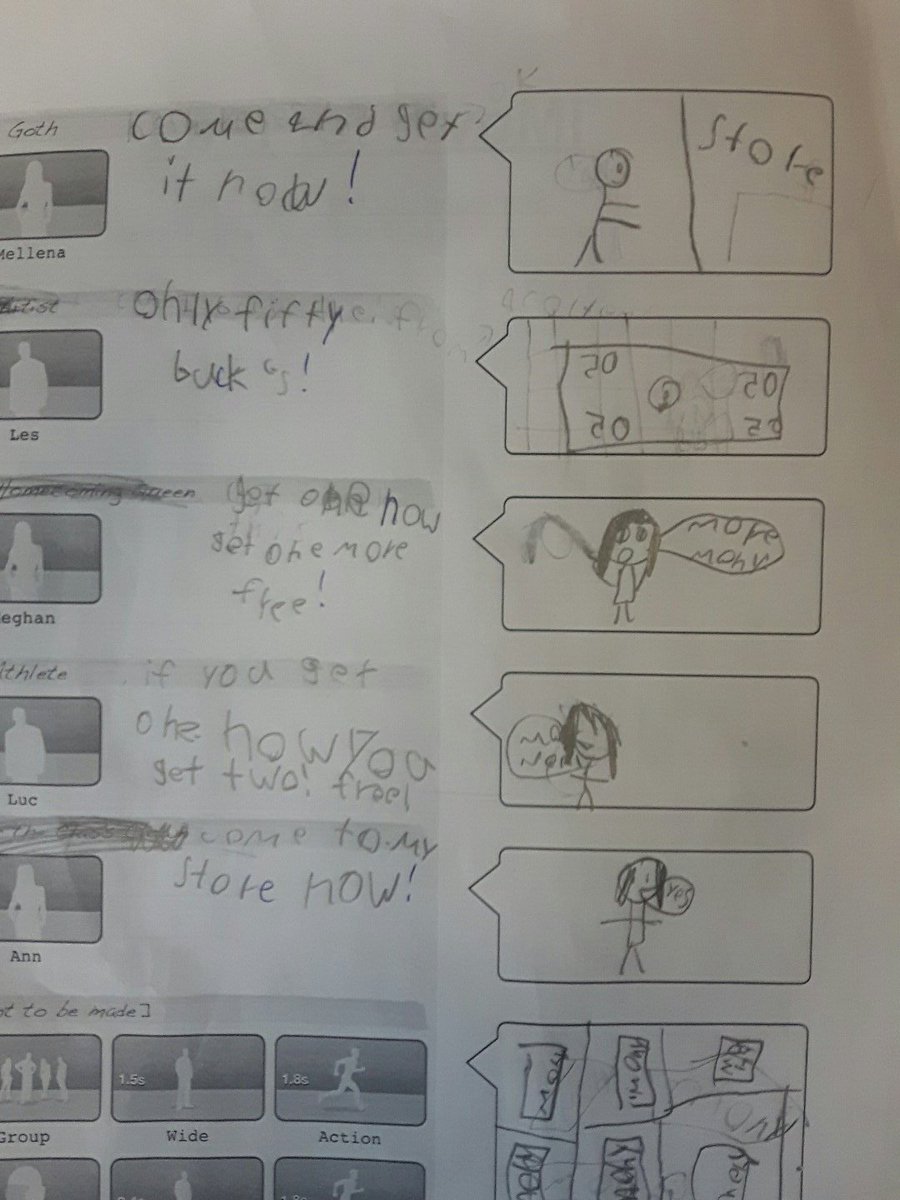 MrsZebrasZoo's tweet photo. The #MediaDetectives continued their commercial storyboards. #YouCantResist @media_kym https://t.co/sjlKKRBBpb