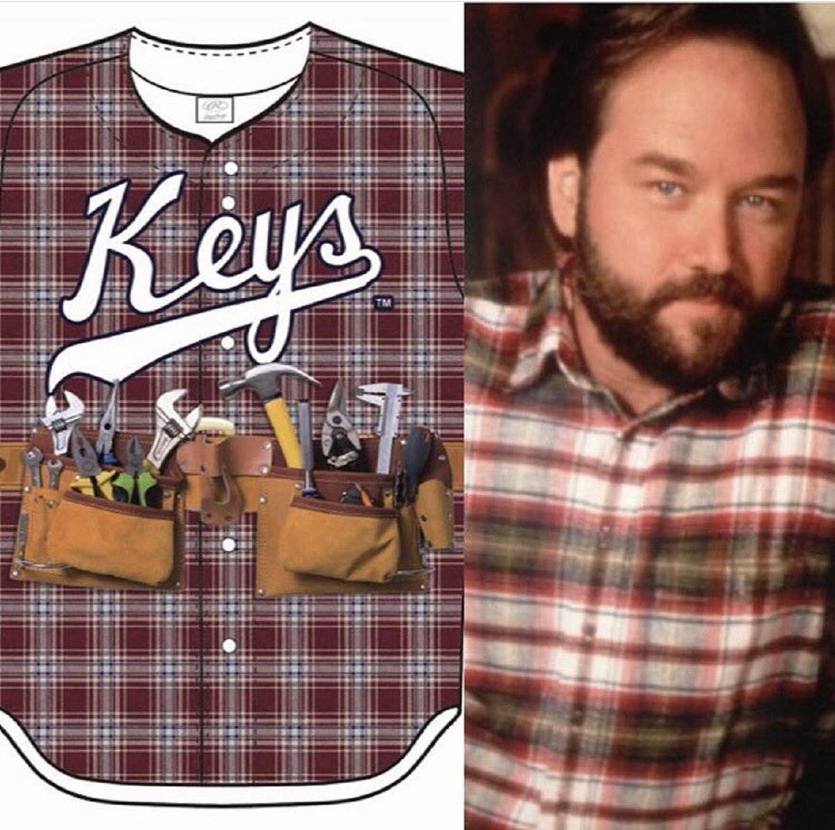 The <a href="/FrederickKeys/">Frederick Keys</a> announced "Home Improvement" night with flannel jerseys AND <a href="/TheRichardKarn/">Richard Karn</a>. How's that for #TBT? atmlb.com/2kn64T6