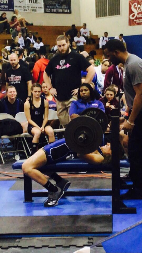 great job to our lady lifters that competed in states today! we are so proud of you💙💛