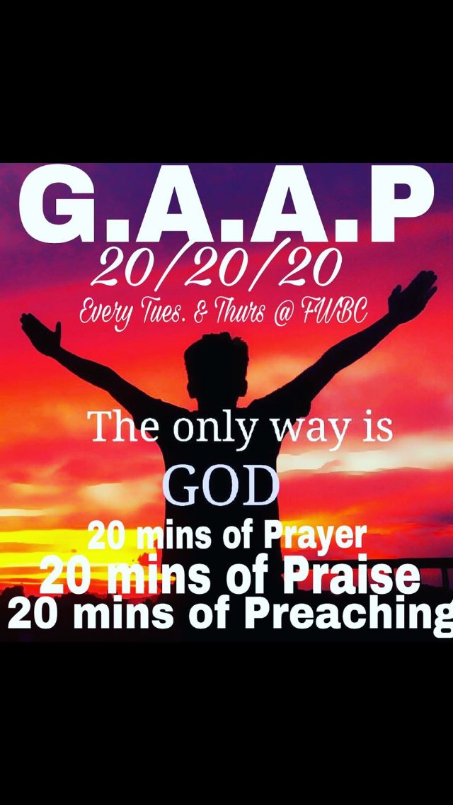 Join the GAAP COMMUNITY TONIGHT FOR 20/20/20 Service 6pm-7pm‼️‼️‼️‼️#prayer