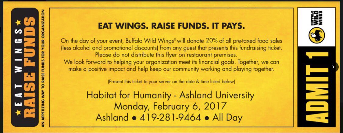 AUHabitat's tweet photo. ATTENTION: support Ashland Habitat February 6th ((all day)) @ BW3!! 20% of proceeds will go towards Ashland Habitat! See you there! https://t.co/vFFvYCVacP