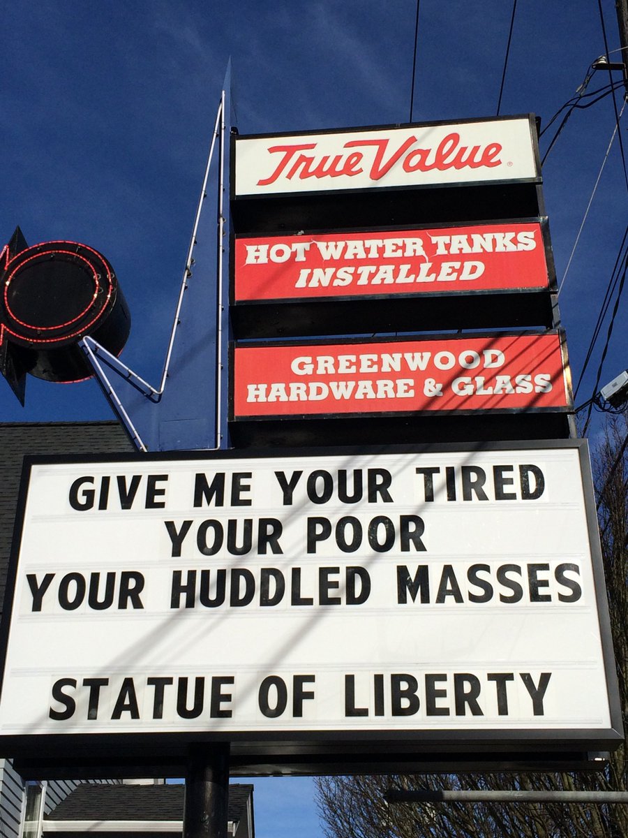 wapoetlaureate's tweet photo. In Seattle, Washington, the hardware stores know what the poetic essence of America is all about-- https://t.co/jVBaY169Qs