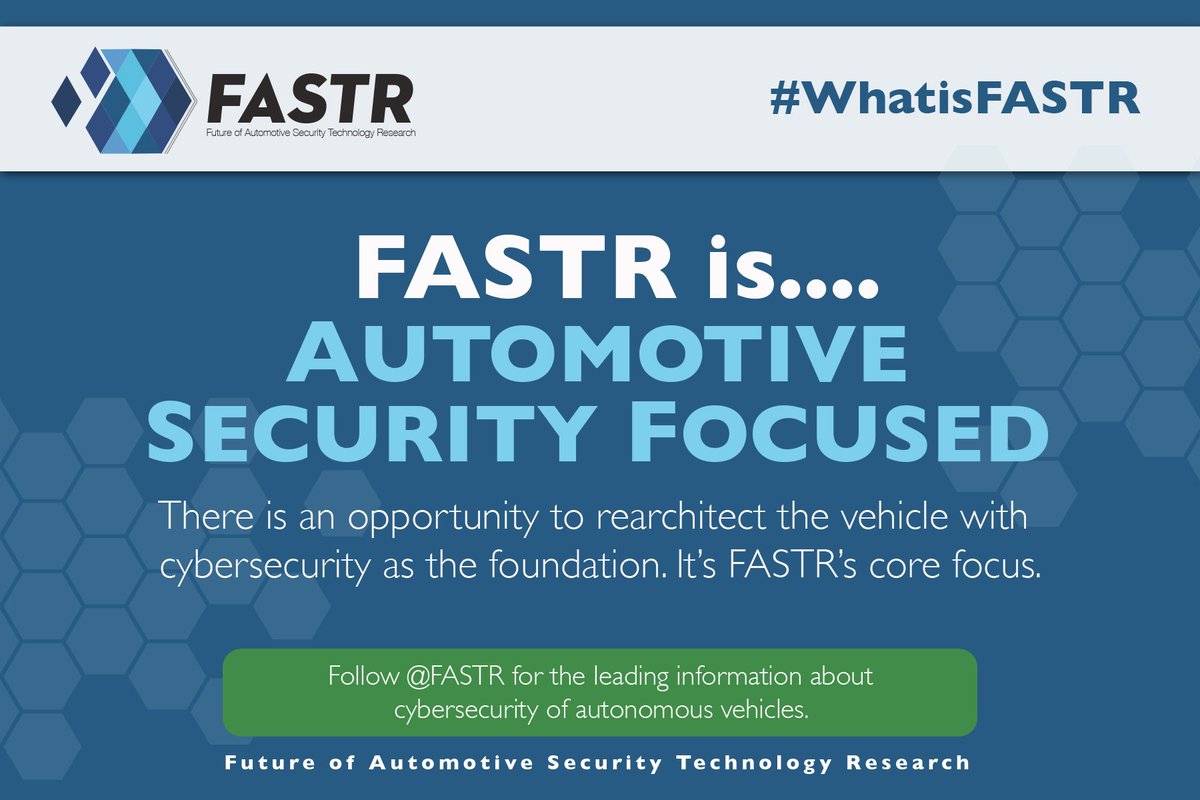 FASTR_org's tweet photo. So, how do we counter this emerging threat? By rearchitecting the vehicle and putting #cybersecurity first. #WhatIsFASTR #connectedvehicles https://t.co/b6ShW1WQro