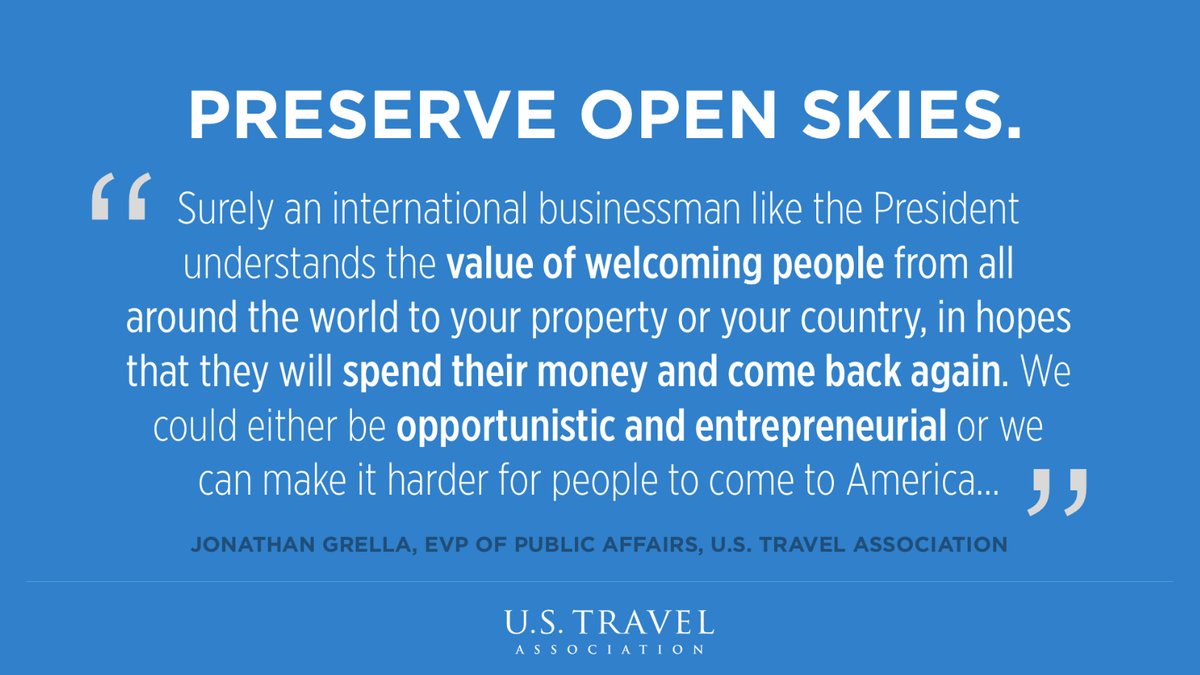 USTravel's tweet image. Preserving and strengthening #OpenSkies will only benefit American flyers and U.S. economy: ow.ly/qmX6306Ujzm