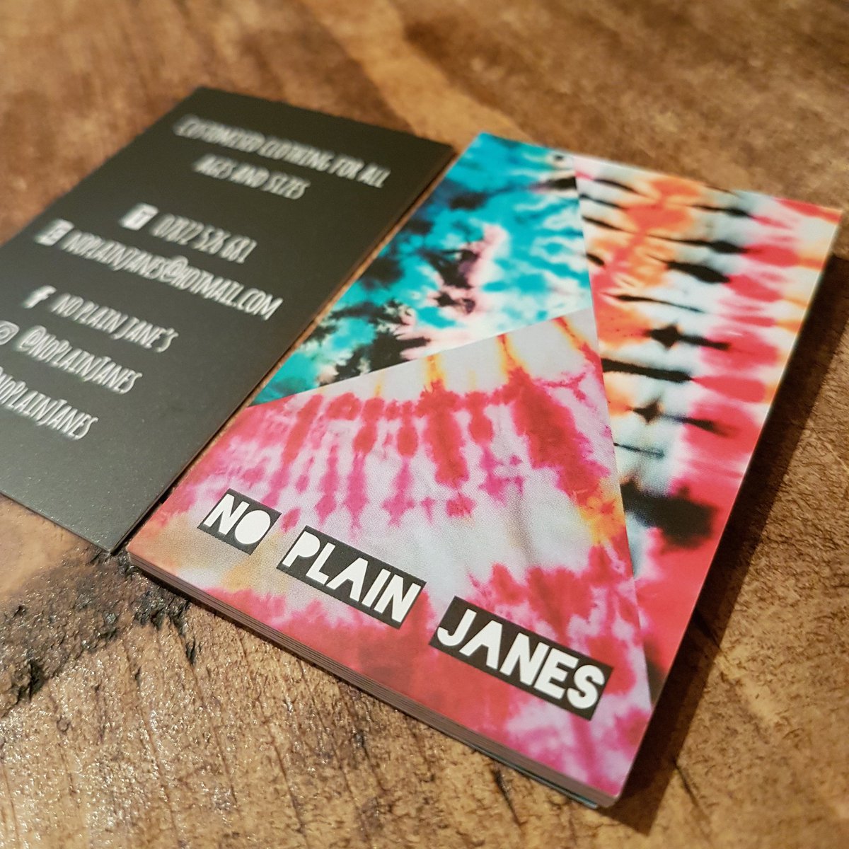 Lovely bright business cards for <a href="/NoPlainJanes/">No Plain Jane's</a> #designthinking