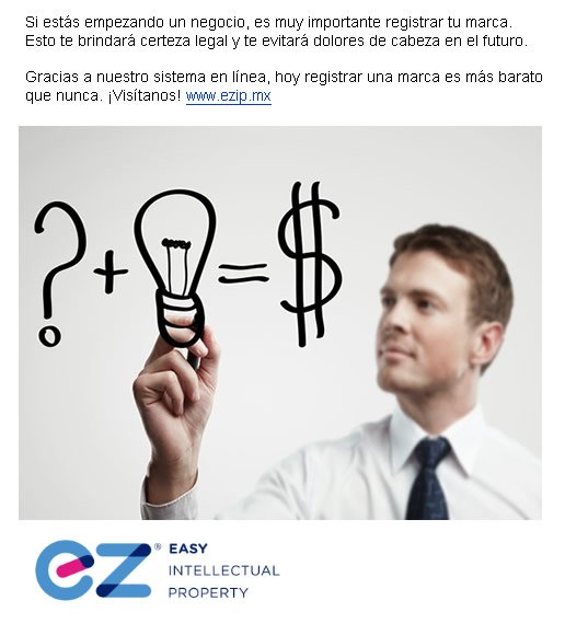 EZIP_MX's tweet photo. Comienza el trámite de protección para tus Marcas, Diseños Industriales, Libros o Software en 5 minutos: https://t.co/cviv3gCGWF https://t.co/t5qEwVkshM