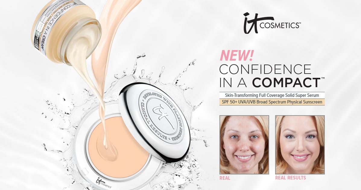 IT's here! IT's your first ever, anti-aging solid serum! Shop @itcosmetics NEW Confidence in a Compact. #entry - https://t.co/x9sLgkngDY https://t.co/so47pBckAT