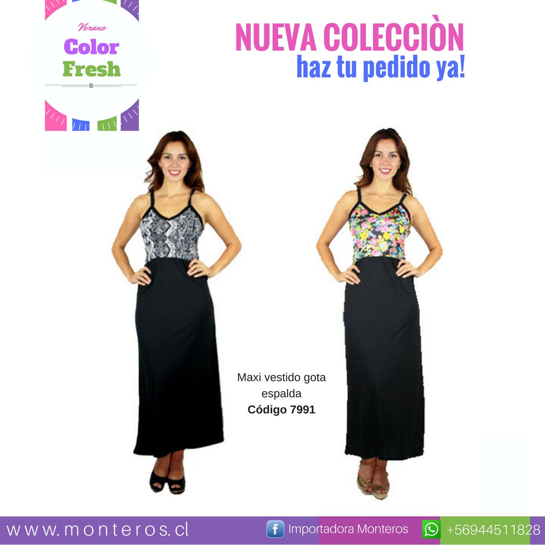 Para andar cómoda y elegante, nuestros maxi vestidos son perfectos. 
Ingresa a monteros.cl y haz tu pedido.