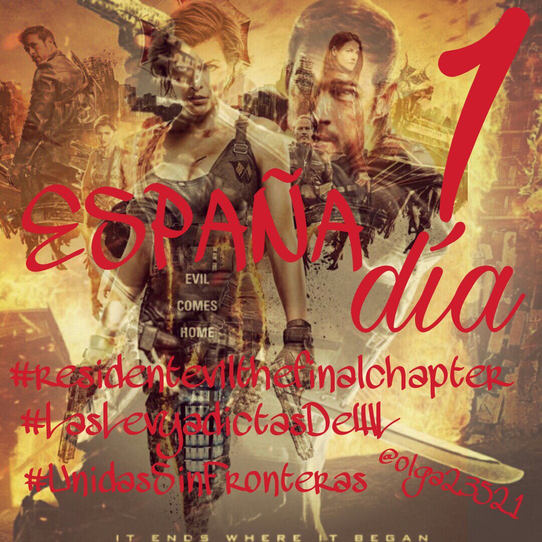 Maria29delmar's tweet photo. YA EN LA RECTA FINAL
@willylevy29 UN DIA PARA EL ESTRENO
๐๐
#ResidentvilTheFinalChapter
#LasLevyadictasDeWL
#UnidasSinFronteras https://t.co/58NSmcv0JN