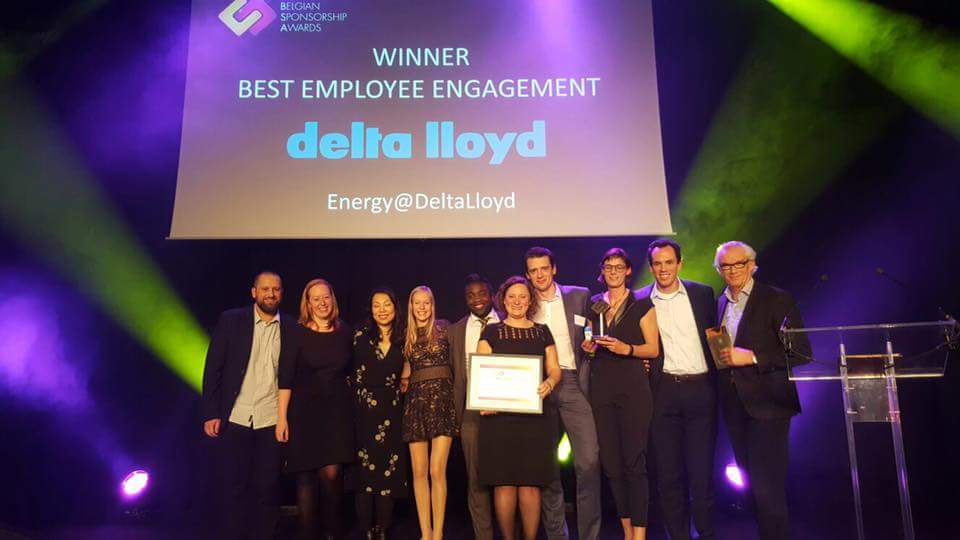 DeltaLloydLife's tweet photo. #bsa16 grateful to win the Belgian Sponsorship Award for best employee engagement with Energy@Work together with @Energy_Lab https://t.co/sBa4d69mFC